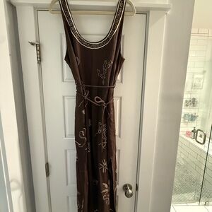 Alemais Brown Patterned Maxi Dress